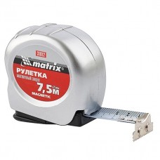 Рулетка Magnetic, 7,5м*25мм магнитный зацеп MATRIX