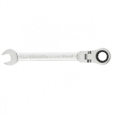 Ключ комбинированный трещоточный 13мм, CrV, шарнирный, зерк.хром MATRIX PROFESSIONAL